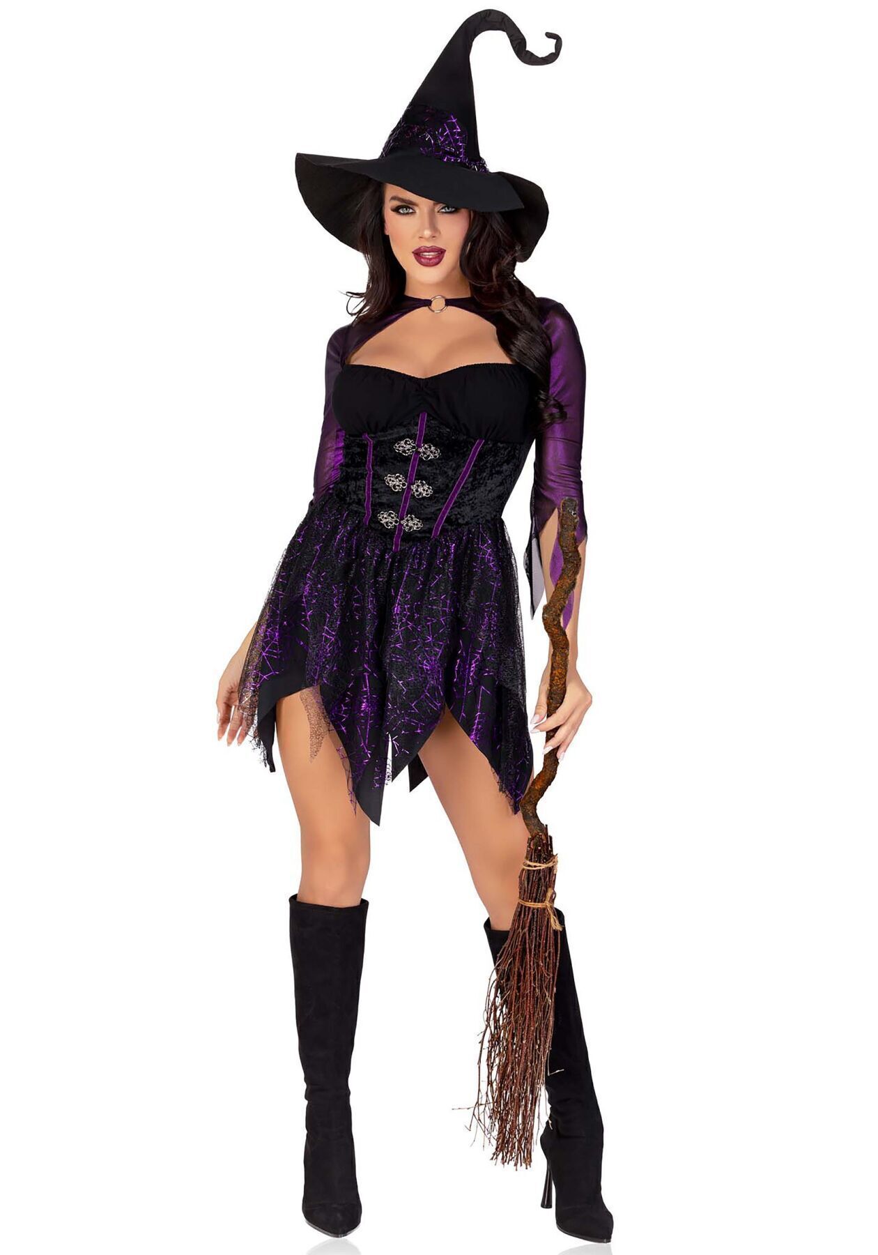 Костюм відьми Leg Avenue Mystical Witch XL, сукня, капелюх - Зображення 4