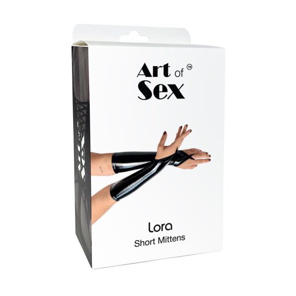 Вінілові міттинки Art of Sex - Lora короткі, размер S, колір чорний - Зображення 3