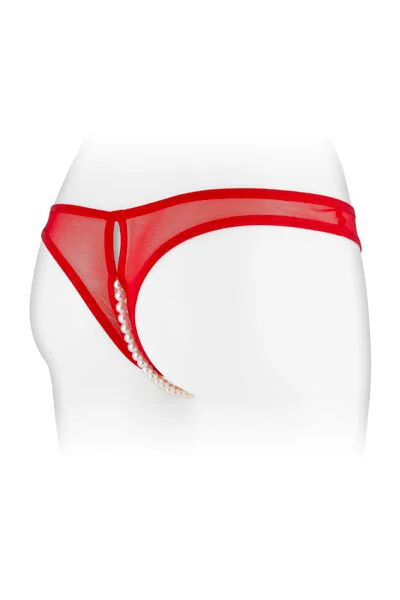 Трусики з перлинами і доступом Fashion Secret Sophie Red - Зображення 2