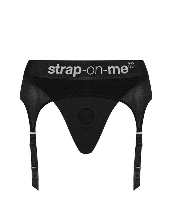 Труси для страпона з підв’язками для панчіх Strap-On-Me REBEL HARNESS - S - Зображення 3