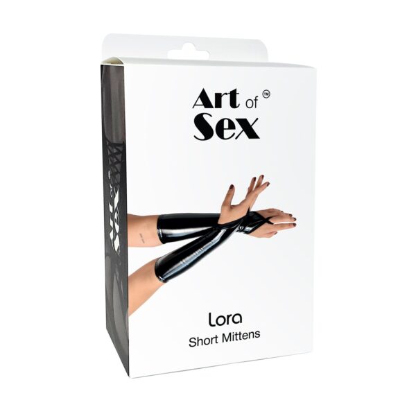 Вінілові міттинки Art of Sex - Lora короткі, размер M, колір червоний - Зображення 3