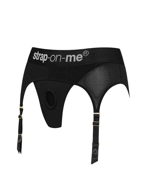 Труси для страпона з підв’язками для панчіх Strap-On-Me REBEL HARNESS - S - Зображення 2