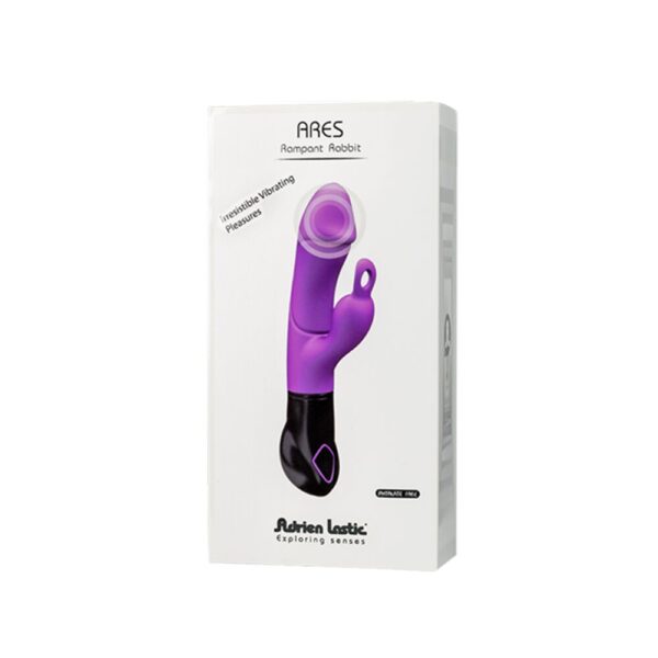 Вібратор-кролик Adrien Lastic Ares з петелькою для пальця - Зображення 4