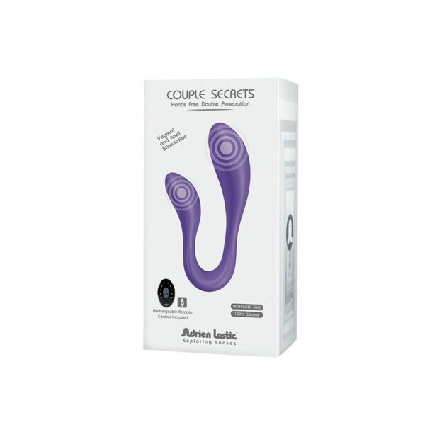 Вібратор для пар Adrien Lastic Couple Secrets II з пультом LRS, два мотори, універсальний - Зображення 6