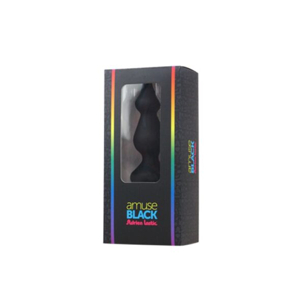 Анальна пробка Adrien Lastic Amuse Mini Black (S) з двома переходами, макс. діаметр 3 см - Зображення 3