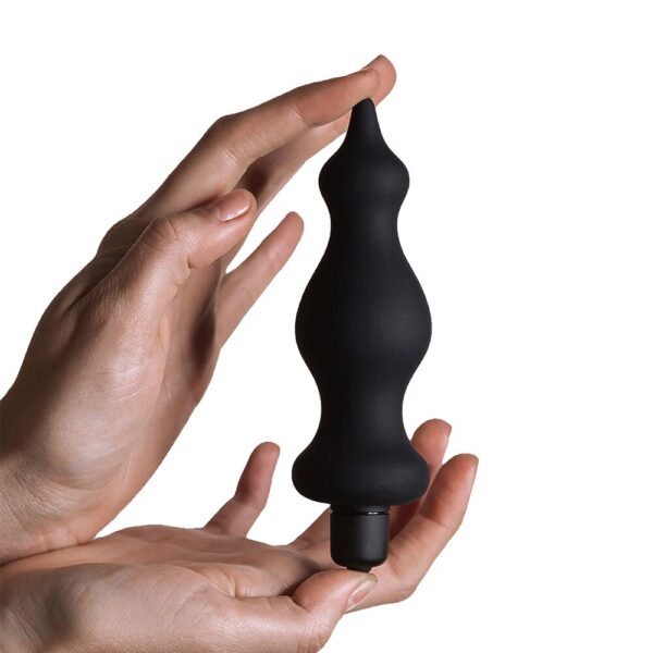 Анальна пробка з вібрацією Adrien Lastic Bullet Amuse Black, макс. діаметр 3,9 см - Зображення 4