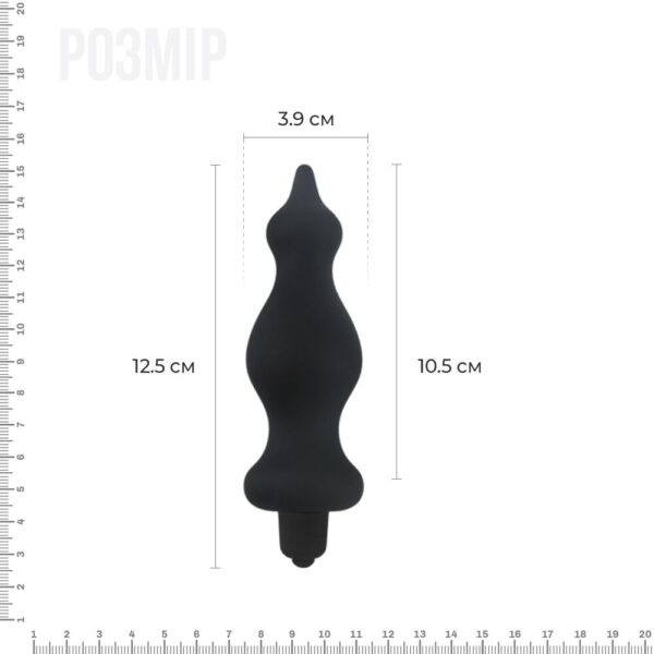Анальна пробка з вібрацією Adrien Lastic Bullet Amuse Black, макс. діаметр 3,9 см - Зображення 2
