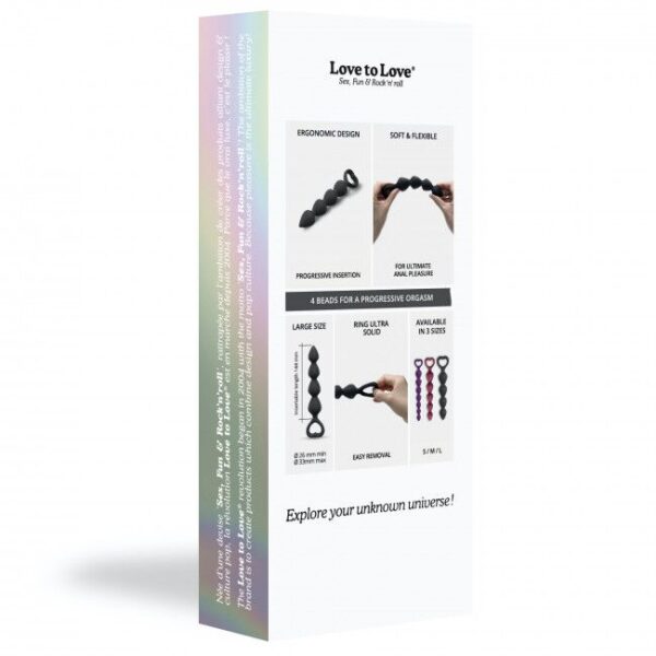 Анальний ланцюжок Love To Love BING BANG L - BLACK ONYX - Зображення 7
