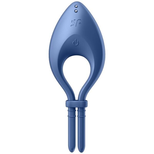 Ерекційне смарт-віброкільце ласо з регулюванням розміру Satisfyer Bullseye Blue - Зображення 2