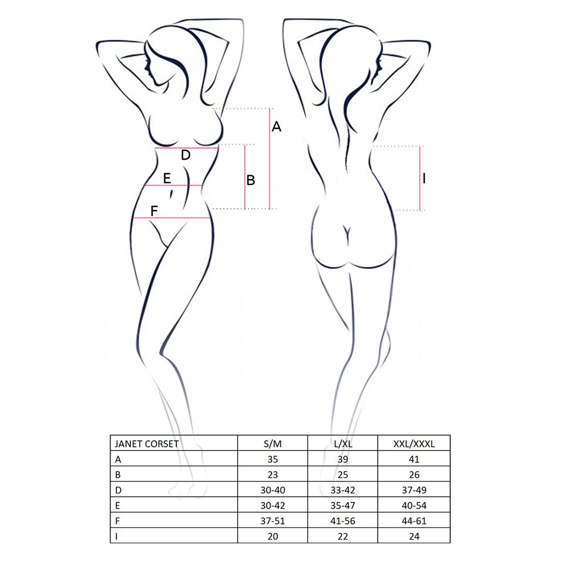 Корсет з пажами Passion JANET CORSET S/M, white, трусики, напівпрозорий - Зображення 3