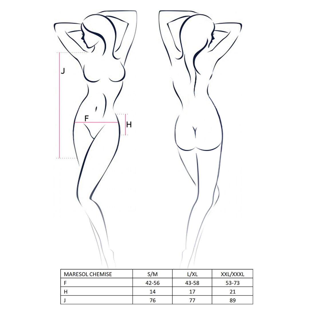 Прозора сорочка з відкритою спиною Passion MARESOL CHEMISE S/M, black, трусики - Зображення 5