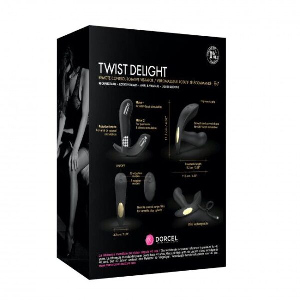 Універсальний вібратор з перлинним масажем Dorcel TWIST DELIGHT - Зображення 11