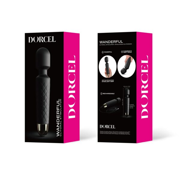 Мінівібромасажер Dorcel Wand Wanderful Black потужний, водонепроникний, 18 режимів роботи - Зображення 5