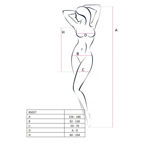 Бодістокінг Passion BS027 red, сукня-сітка на бретелях, дуже відверта - Зображення 4