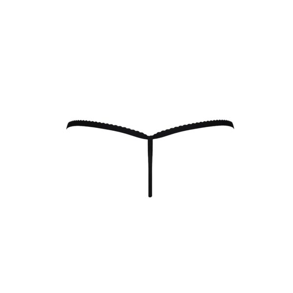 Трусики мереживні Passion Exclusive ATHENA THONG S/M, black - Зображення 4