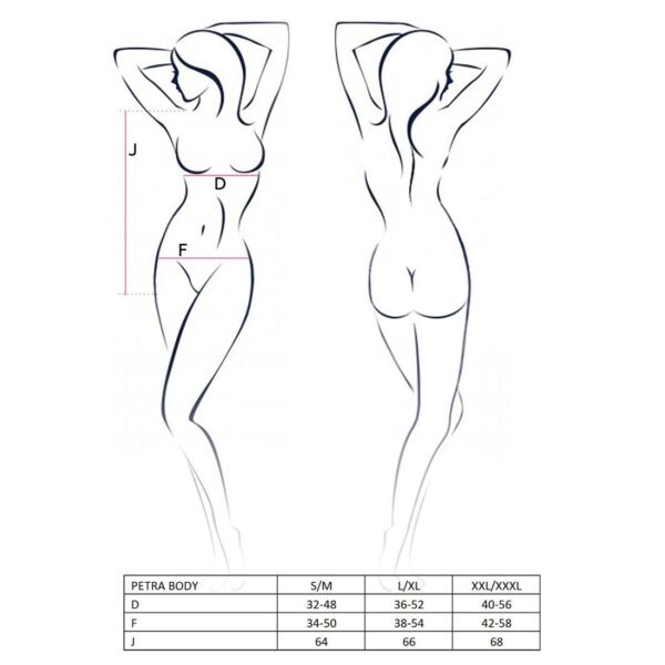 Розпродаж!!! Боді-монокіні з глибоким декольте PETRA BODY black XXL/XXXL — Passion Exclusive - Зображення 4
