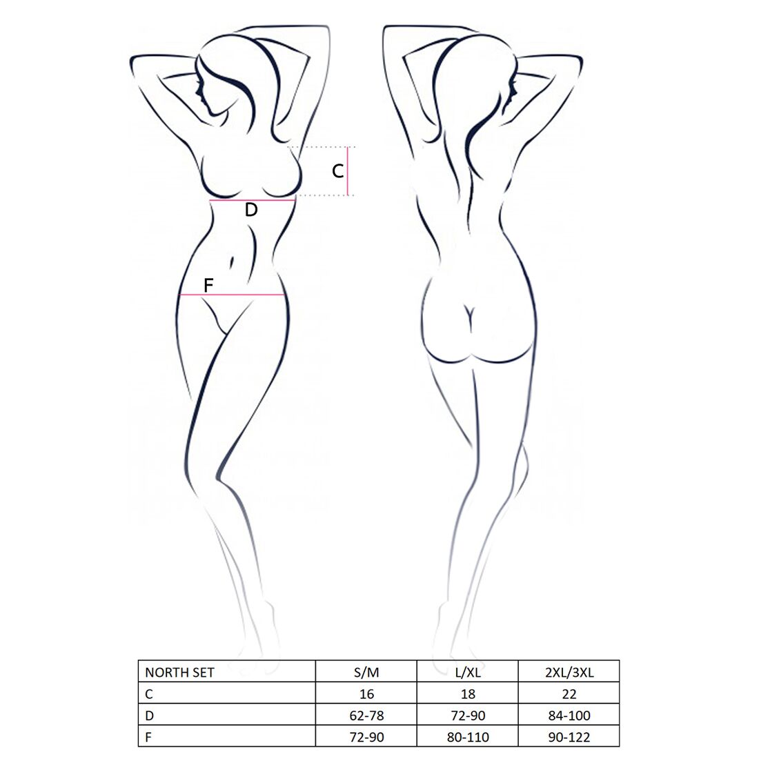 Комплект білизни Passion Exclusive NORTH SET S/M, black, ліф и трусики з елементами під латекс - Зображення 7