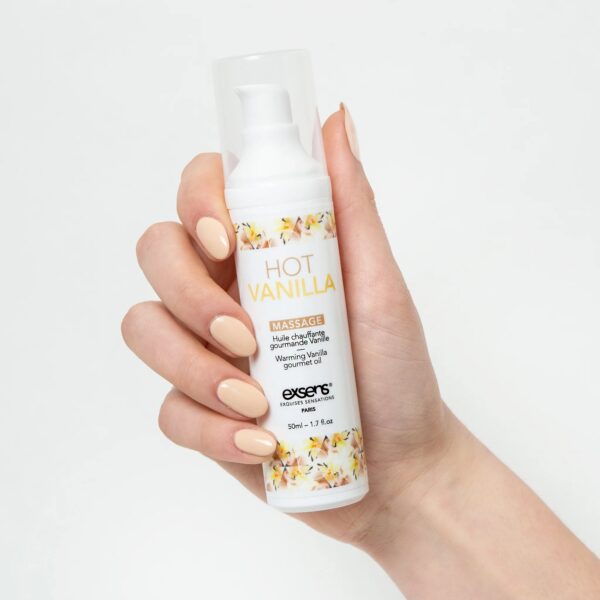 Масажна олія EXSENS Hot Vanilla 50мл розігріває, без цукру, без парабенів, їстівна - Зображення 3