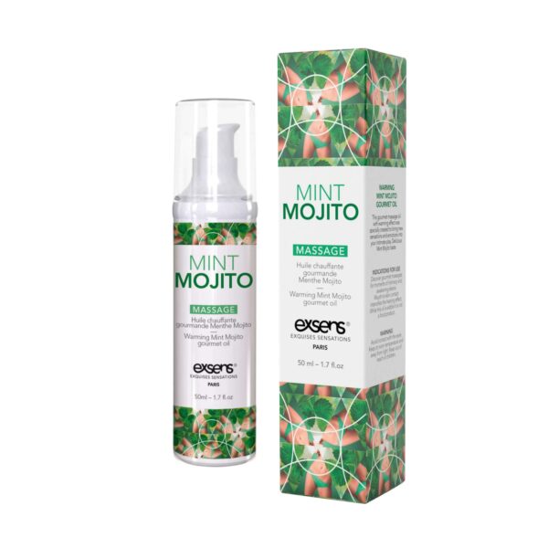 Масажна олія EXSENS Mojito 50мл розігрівальна, без цукру, без парабенів, їстівна - Зображення 2