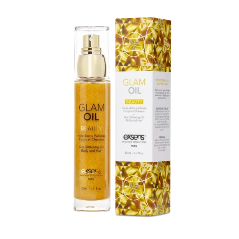 Розпродаж!!! Олія для тіла з блиском EXSENS Glam Oil 50мл, з олією мигдалю (термін  03.2025)