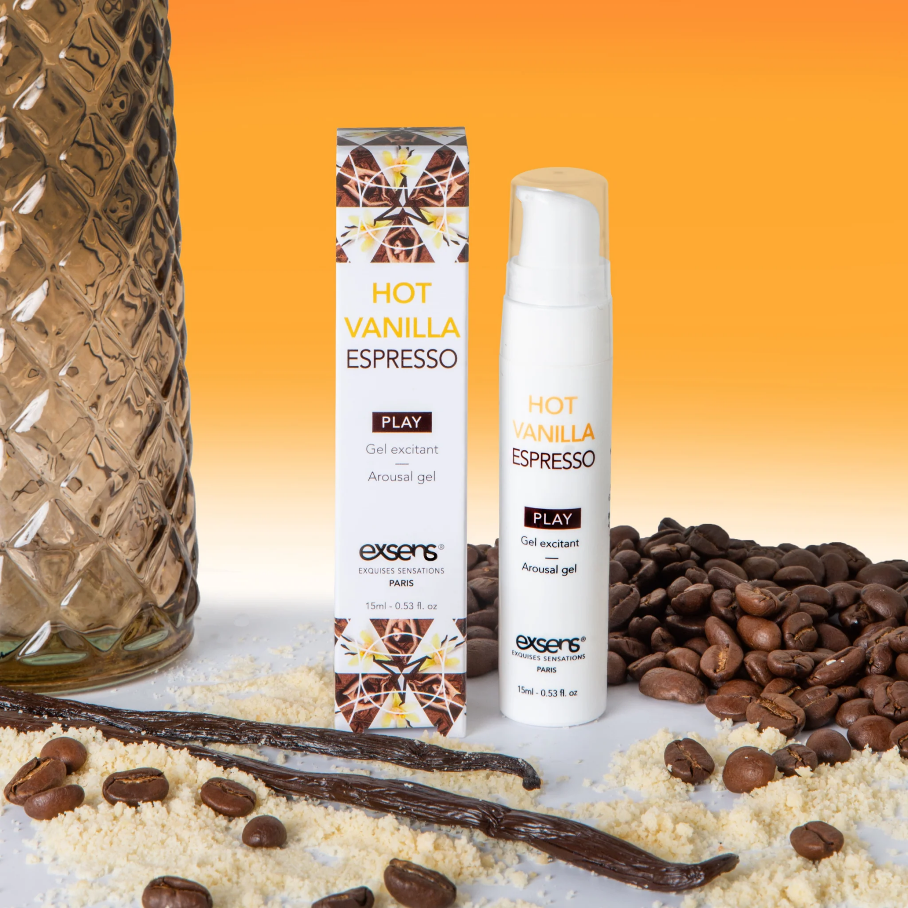 Розпродаж!!! Стимулюючий гель EXSENS Kissable Hot Vanilla Espresso 15мл (термін 07.2025) - Зображення 4