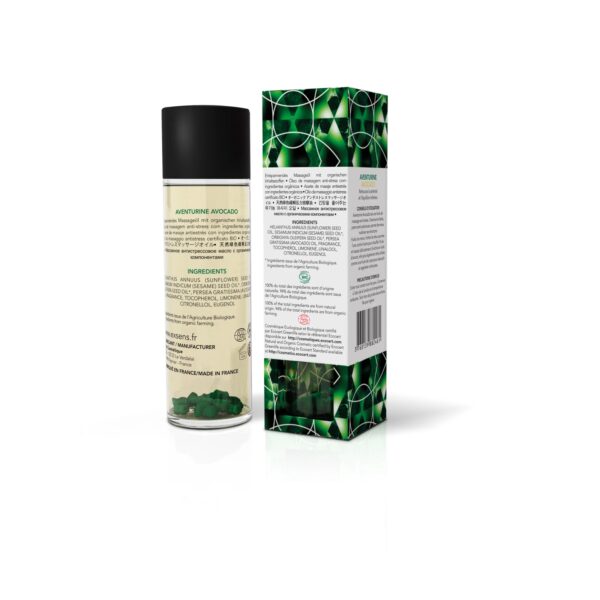 Масажна олія EXSENS Aventurine Avocado (антистрес з авантюрином) 100мл, натуральна - Зображення 2