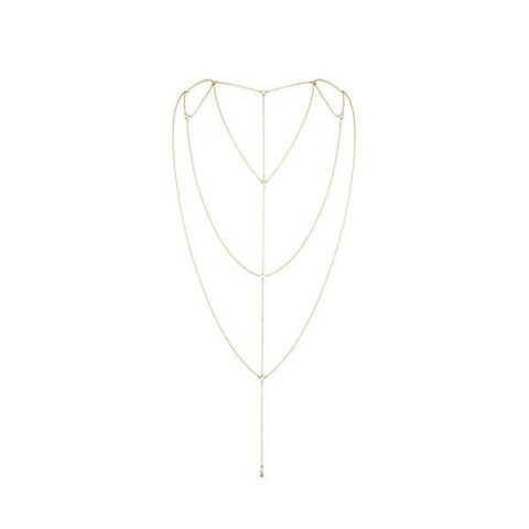 Ланцюжок для спини Bijoux Indiscrets Magnifique Back and Cleavage Chain - Gold, прикраса для тіла