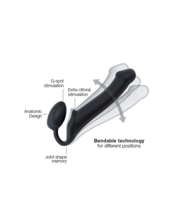 Безремінний страпон Strap-On-Me Black S, повністю регульований, діаметр 2,7 см - Зображення 4