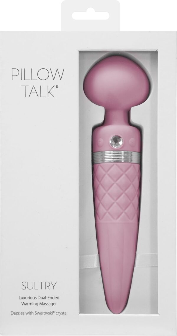 Вібромасажер 2в1 PILLOW TALK - Sultry Pink, класичний масажер і вібратор з ротацією, підігрів - Зображення 13