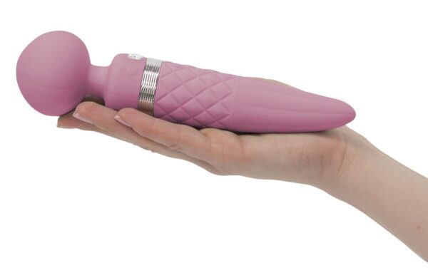 Вібромасажер 2в1 PILLOW TALK - Sultry Pink, класичний масажер і вібратор з ротацією, підігрів - Зображення 8