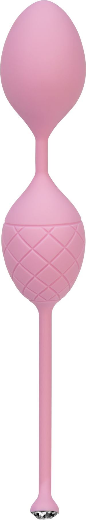 Розкішні вагінальні кульки PILLOW TALK - Frisky Pink з кристалом, діаметр 3,2 см, вага 49-75гр - Зображення 6