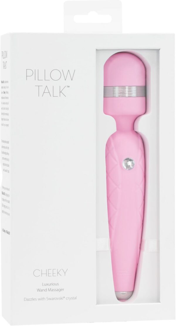 Розкішний вібромасажер PILLOW TALK - Cheeky Pink з кристалом Swarovsky, плавне підвищення потужності - Зображення 7