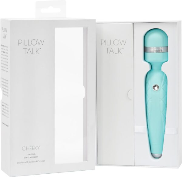 Розкішний вібромасажер PILLOW TALK - Cheeky Teal з кристалом Swarovsky, плавне підвищення потужності - Зображення 9