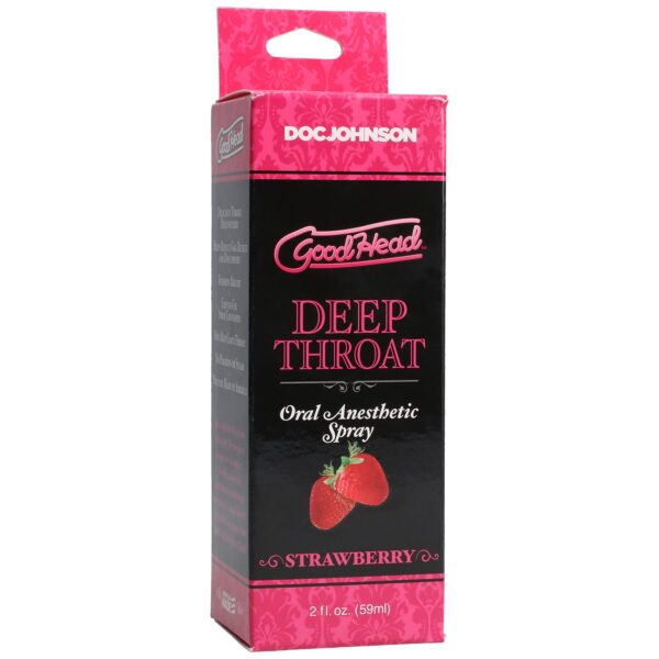 Спрей для мінету Doc Johnson GoodHead DeepThroat Spray - Sweet Strawberry 59 мл для глибокого мінету - Зображення 3