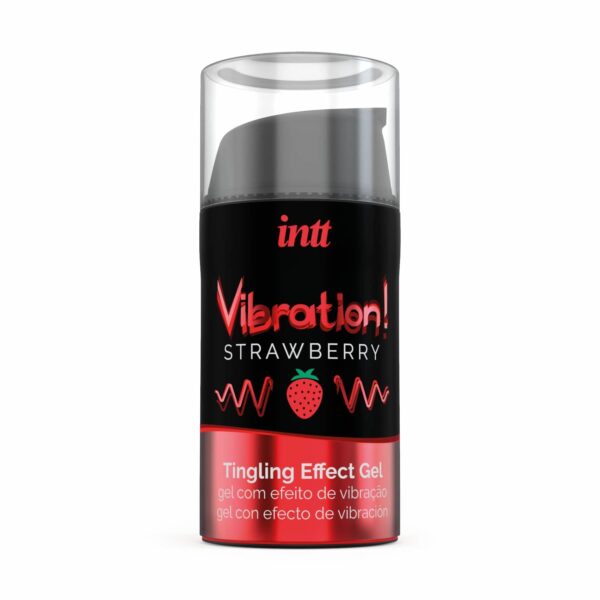 Рідкий вібратор Intt Vibration Strawberry (15 мл), густий гель, дуже смачний, діє до 30 хвилин - Зображення 2