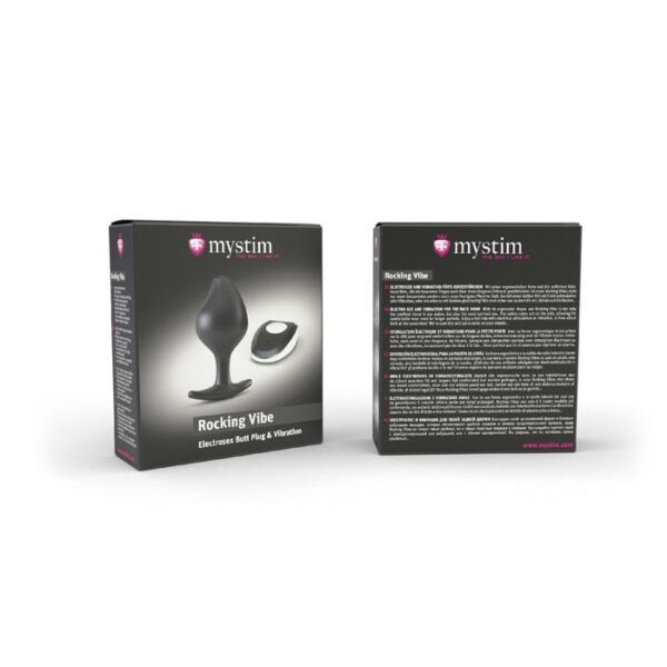 Силіконова анальна пробка Mystim Rocking Vibe з вібрацією і пультом для електростимулятора, 3,7 см - Зображення 5