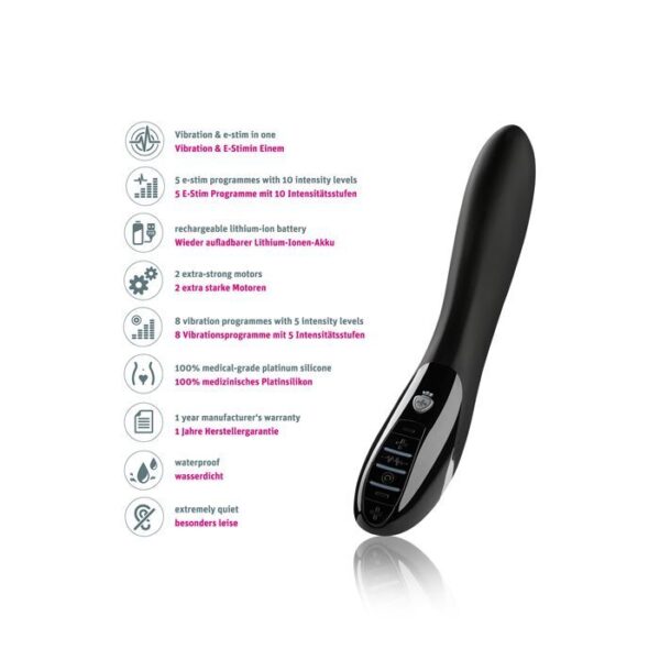 Вібратор з електростимуляцією Mystim Electric Eric eStim Black, міостимулятор - Зображення 5