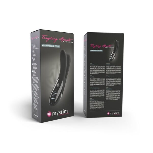 Вібратор подвійний з електростимуляцією Mystim Tingling Aparte eStim Black, міостімулятор - Зображення 8