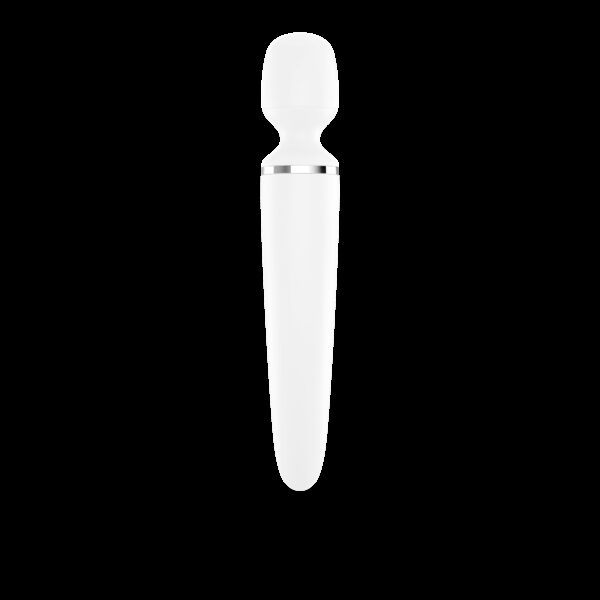 Вібромасажер Satisfyer Wand-er Woman (White/Chrome), водонепроникний, потужний, розмір XXL - Зображення 4