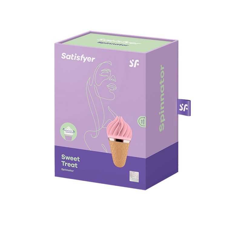 Satisfyer Lay-On Sweet Treat Pink/Brown, 10 режимів, водонепроникний - Зображення 2