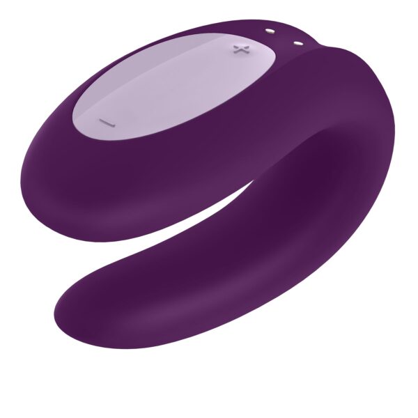 Смарт-вібратор для пар Satisfyer Double Joy Violet із широким кліторальним стимулятором - Зображення 4