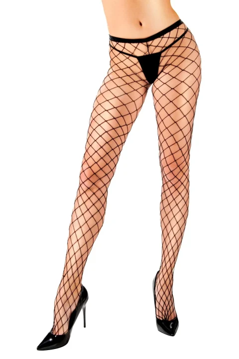 Колготки у велику сітку Anne De Ales Ginna T4, чорні