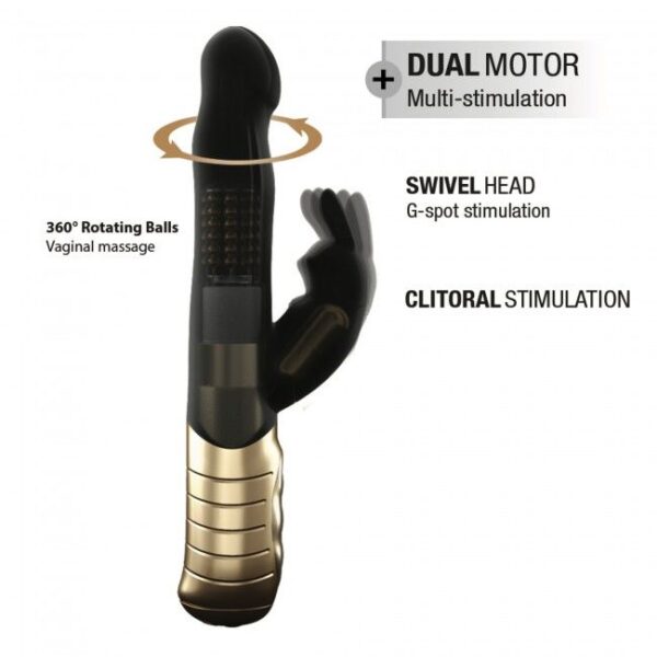 Вібратор-кролик Dorcel Baby Rabbit Gold 2.0 з перлинним масажем і головкою, що обертається - Зображення 3