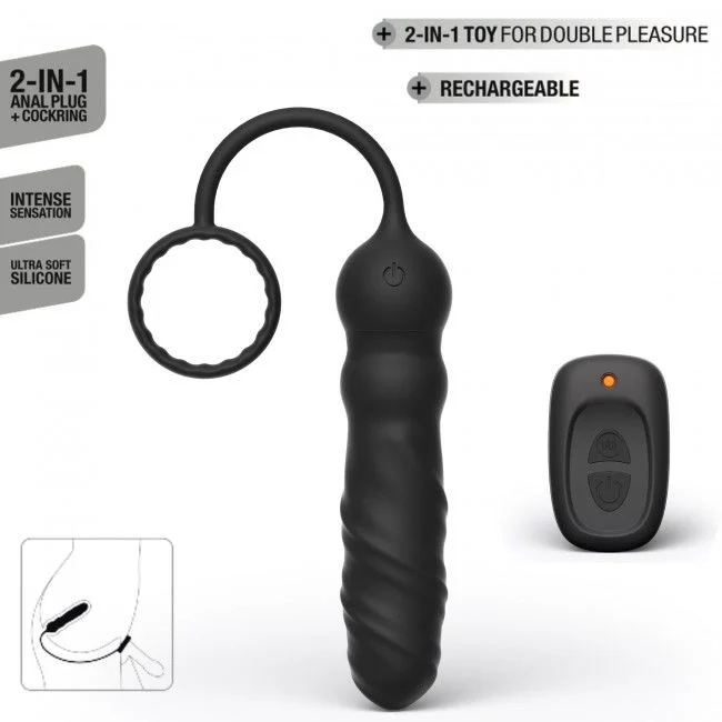 Анальний вібратор Dorcel Deep Seeker з ерекційним кільцем і пультом ДК - Зображення 2