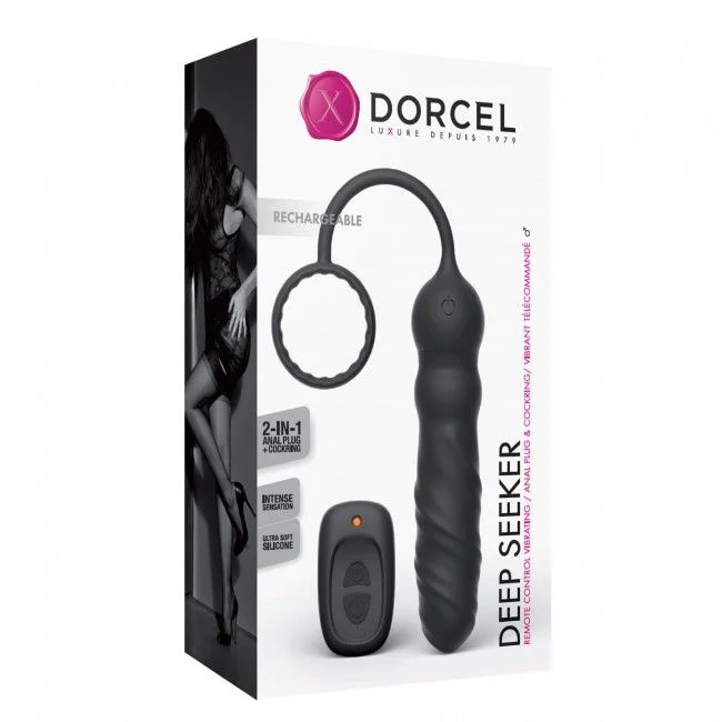 Анальний вібратор Dorcel Deep Seeker з ерекційним кільцем і пультом ДК - Зображення 5