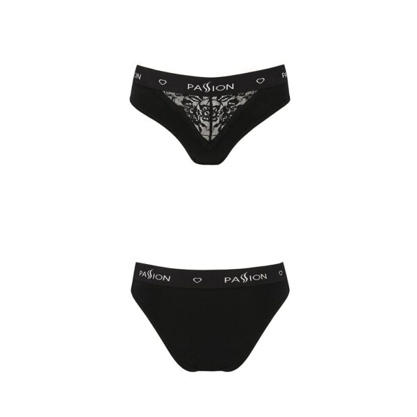 Трусики з широкою гумкою і мереживом Passion PS001 PANTIES S, black - Зображення 5