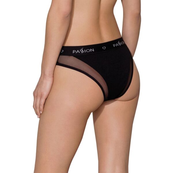 Трусики з прозорою вставкою Passion PS002 PANTIES M, black - Зображення 2