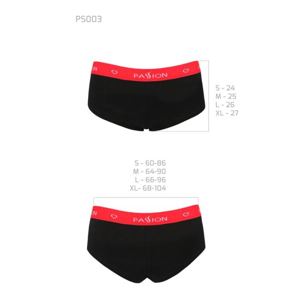 Трусики-шортики Passion PS003 PANTIES M, black - Зображення 6