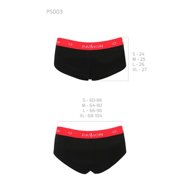 Трусики-шортики Passion PS003 PANTIES XL, black - Зображення 6