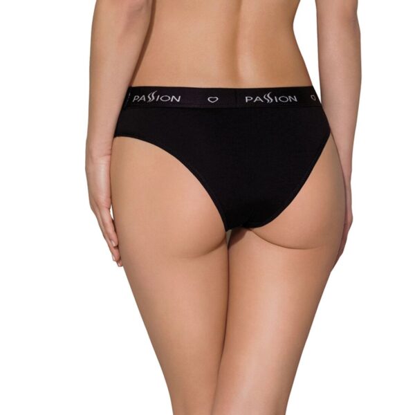 Трусики-сліпи з бавовни та еластаном Passion PS004 PANTIES XL, black - Зображення 2